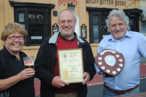 Janet Edwards, Neil Butler and Head Brewer Martin Birch.